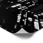 夜中の都市建物写真 ポスター (角)