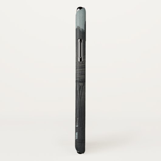 夜京橋ヴィンテージ浮世絵日本の画 Case-Mate iPhoneケース (裏面/右)