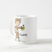 夜会服のマグの棒の姿 コーヒーマグカップ (正面左)