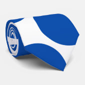 夜会服の大きいコバルトの水玉模様 ネクタイ (ロール)