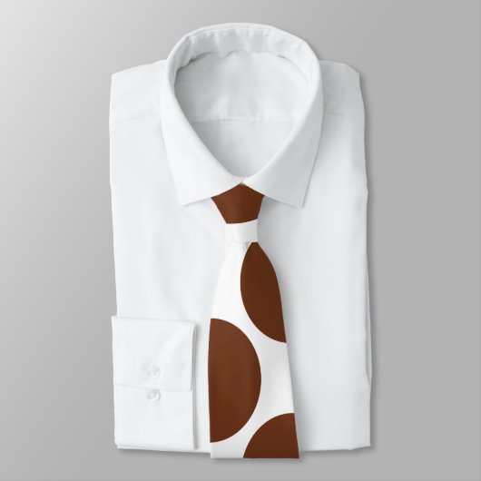 夜会服の大きい金褐色の水玉模様 ネクタイ (タイ)