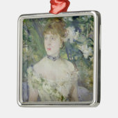 夜会服の若い女の子、1879年 メタルオーナメント (左)
