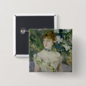 夜会服の若い女の子、1879年 缶バッジ (正面&裏面)