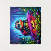 夜光る森の中の魔法の昆虫 タペストリー (正面)