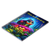 夜光る森の中の魔法の昆虫 ノートブック (左側)