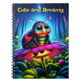夜光る森の中の魔法の昆虫 ノートブック