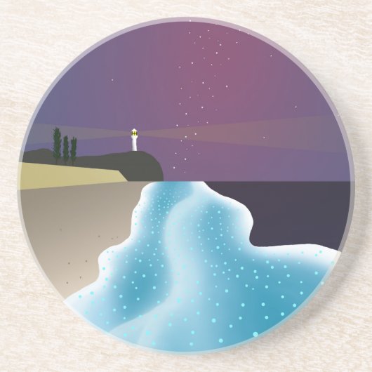 夜光虫 (エメラルドグリーンバージョン) コースター (正面)