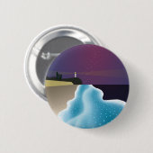 夜光虫 (エメラルドグリーンバージョン) 缶バッジ (正面&裏面)