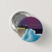 夜光虫 (エメラルドグリーンバージョン) 缶バッジ (正面&裏面)