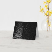 夜写真の雪ユニーク片 カード (黄色い花)