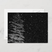 夜写真の雪ユニーク片 ポストカード (正面/裏面)