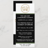 『夜劇マスクの開幕と閉幕』招待状 招待状 (正面/裏面)