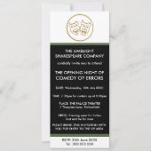 『夜劇マスクの開幕と閉幕』招待状 招待状 (正面)