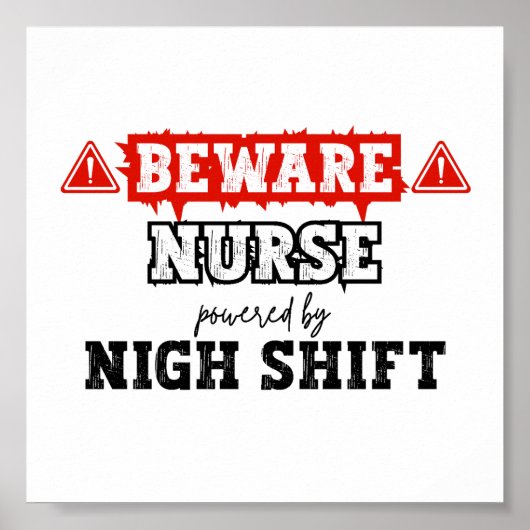 夜勤で動くナース | ナースと医療 ポスター (正面)