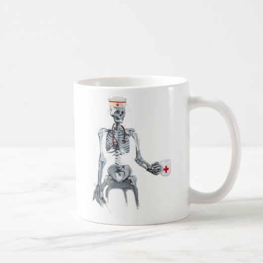 夜勤のナースのマグ コーヒーマグカップ (右)