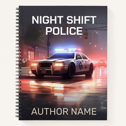 夜勤の交番ブックカバーインスピレーションノート ノートブック (正面)