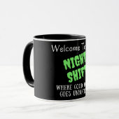 夜勤への歓迎 マグカップ (正面左)