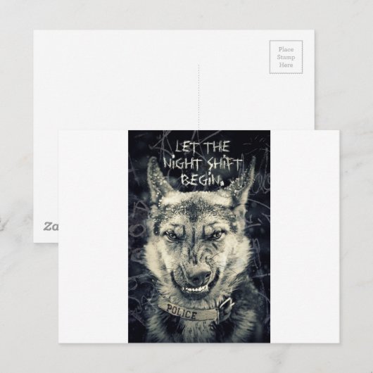 夜勤を始める ポストカード (正面/裏面)