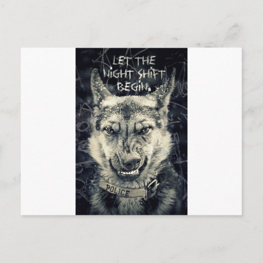 夜勤を始める ポストカード (正面)