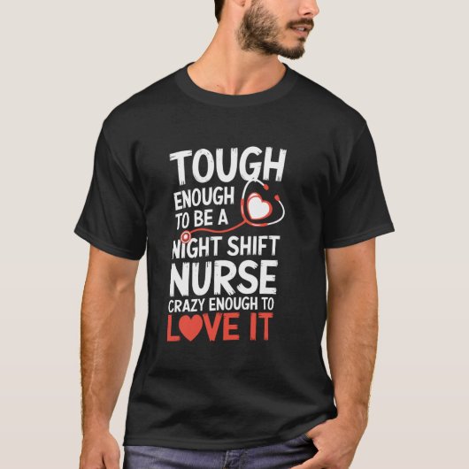 夜勤看護師 楽しい 看護婦 アメリカ Tシャツ (正面)