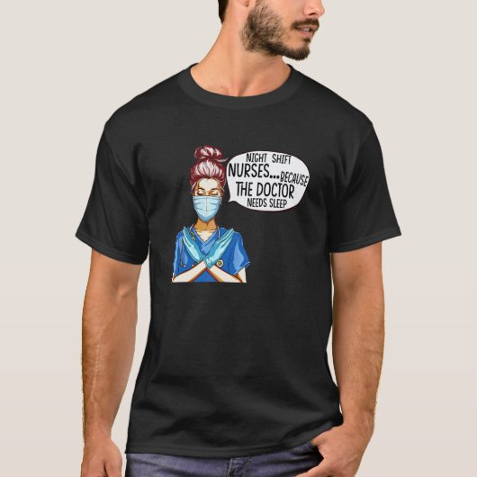 夜勤看護師 Tシャツ (正面)