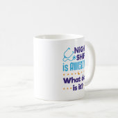 夜勤素晴らしは何時か コーヒーマグカップ (正面右)
