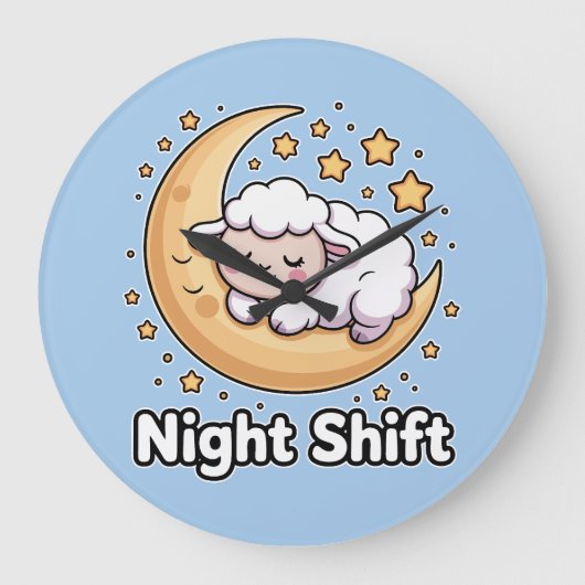夜勤 ラージ壁時計 (正面)