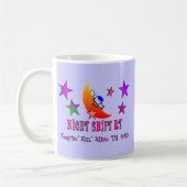 夜勤RTの月の棒の人 コーヒーマグカップ (左)