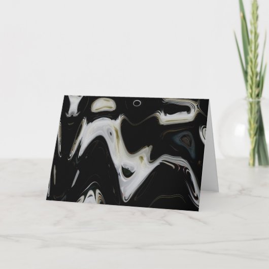 夜咲きのCerius抽象芸術ノートカード シーズンカード (正面)