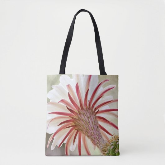 夜咲きサボテンの花 トートバッグ (正面)
