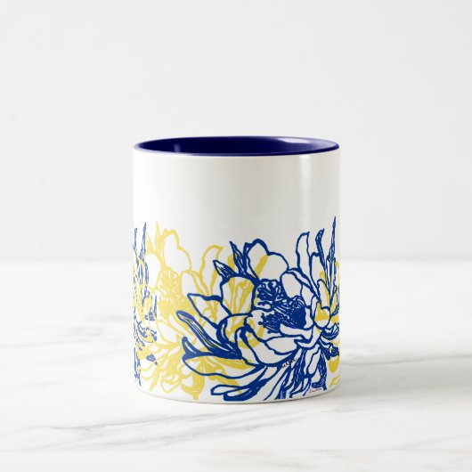 夜咲くCereusのコーヒー・マグ ツートーンマグカップ (中央)