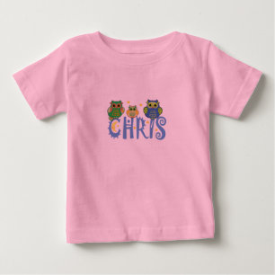 夜型の人および一流の幼児オーガニックなクリーパー ベビーTシャツ