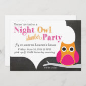 夜型の人のスランバー・パーティー 招待状 (正面/裏面)
