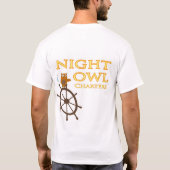 夜型の人のチャーター Tシャツ (裏面)