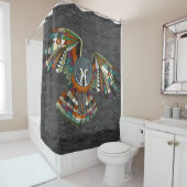 夜型の人の木炭 シャワーカーテン (インサイチュ)