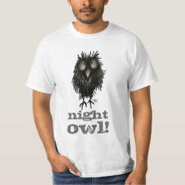 夜型の人! おもしろいなフクロウの発言 Tシャツ