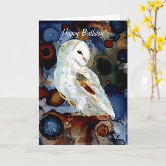 夜型の人 カード (黄色い花)