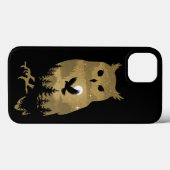 夜型フクロウシルエット Case-Mate iPhoneケース (裏面 (横))