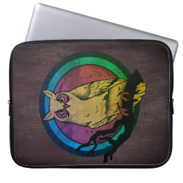 夜型フクロウ色スペクトル ラップトップスリーブ