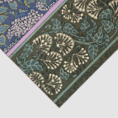 夜型フクロウ、ライラック、葉アールヌーボーフローラ 薄葉紙 (詳細)