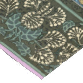 夜型フクロウ、ライラック、葉アールヌーボー暗色フローラ テーブルクロス (アングル)