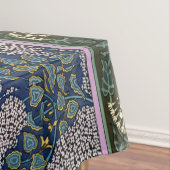 夜型フクロウ、ライラック、葉アールヌーボー暗色フローラ テーブルクロス (インサイチュ)