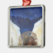 夜天使は彼の翼2014年を得ました メタルオーナメント (左)