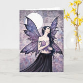 夜妖精の挨拶状の綴り カード (黄色い花)