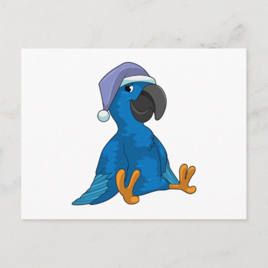 夜帽をかぶって寝るパラット ポストカード (正面)