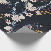 夜庭に継ぎ目のない花柄 ラッピングペーパー (角)