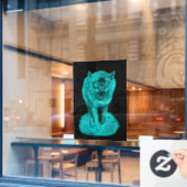 夜怒の黒い狼 ウィンドウサイン (カフェ窓)