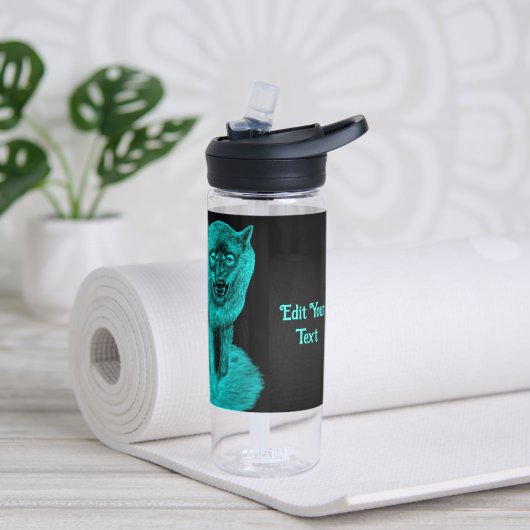 夜怒の黒い狼 ウォーターボトル (ヨガ)