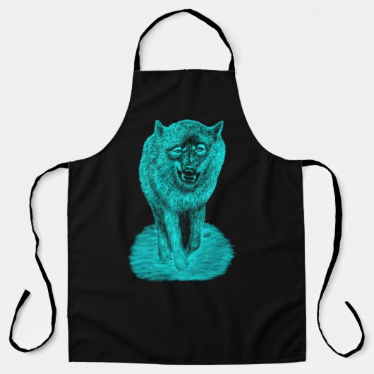 夜怒の黒い狼 エプロン (正面)