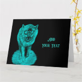 夜怒の黒い狼 カード (黄色い花)